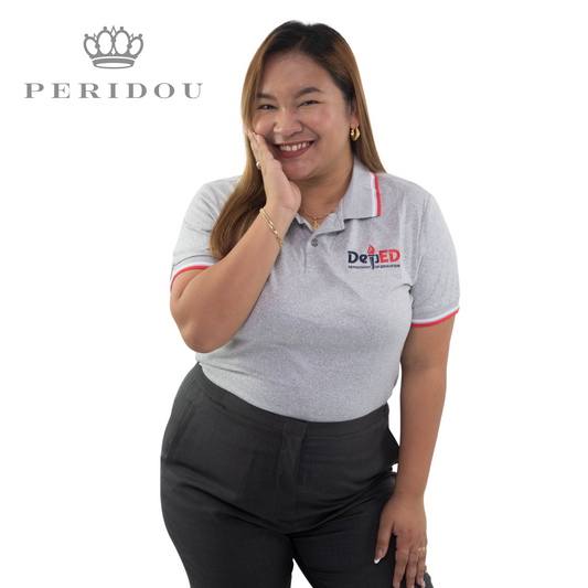 lPeridou x Teacher Karla UNISEX Dri-fit Polo Shirt TCT-1 Gray