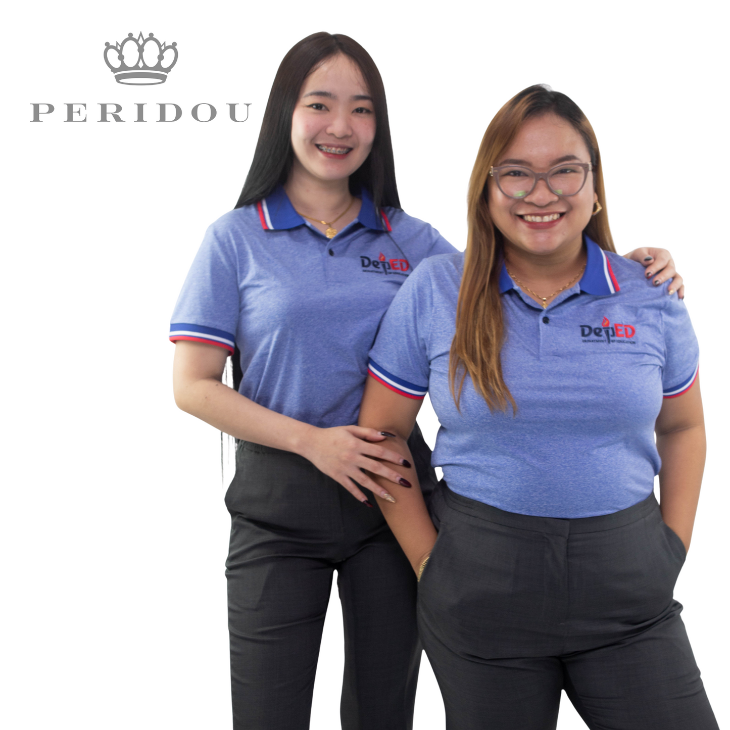 Peridou x Teacher Karla UNISEX Dri-fit Polo Shirt TCT-2 Light Blue